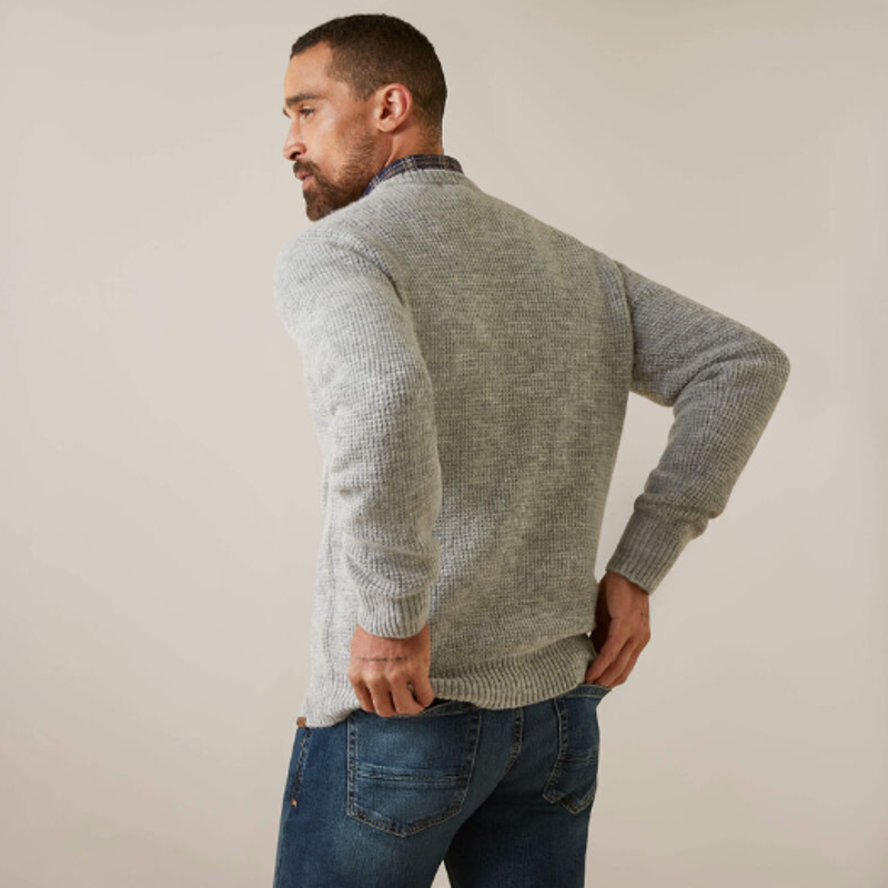 Ariat Mens Mill Valley Sweater Heather Grey-1